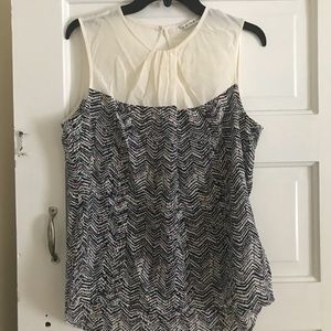 Trina Turk 100% Silk Split Hem Top